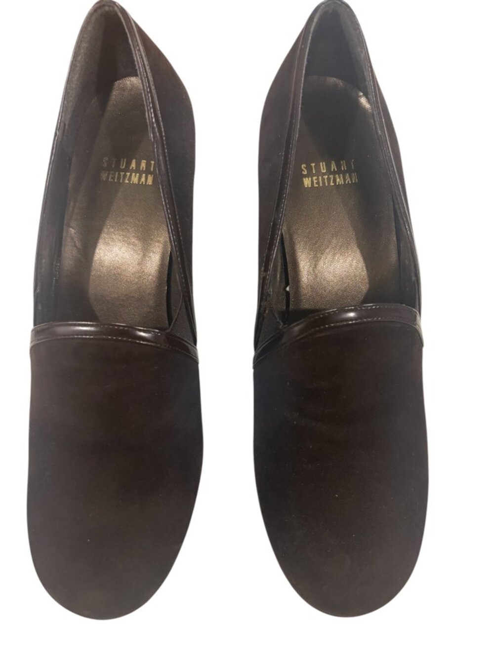 Stuart Weitzman Brown Leather Platform Pumps Heels Womens 7M Classic - Picture 2 of 10